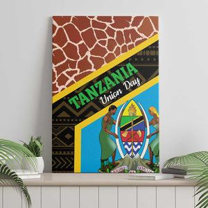 Tanzania Union Day 2024 Canvas Wall Art Uhuru na Umoja Giraffe Pattern