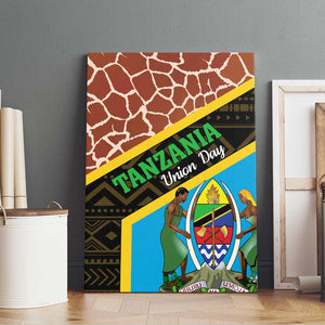 Tanzania Union Day 2024 Canvas Wall Art Uhuru na Umoja Giraffe Pattern