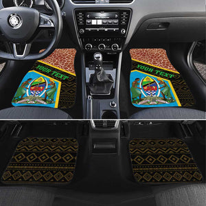 Tanzania Union Day 2024 Car Mats Uhuru na Umoja Giraffe Pattern