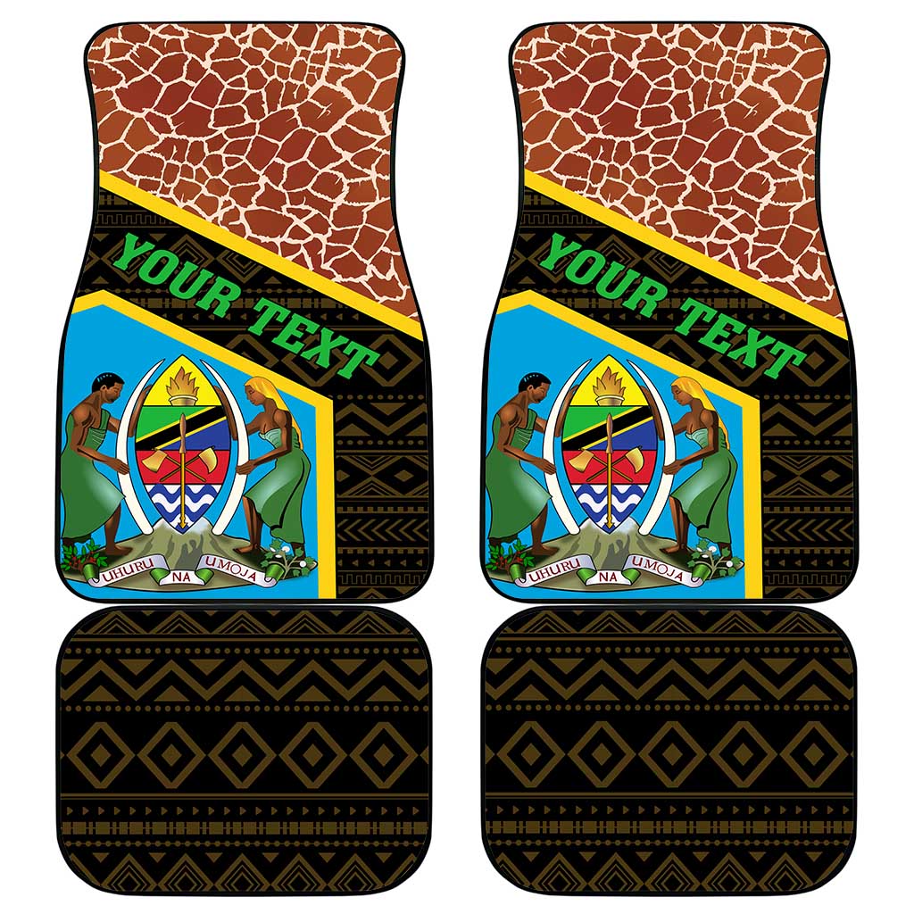 Tanzania Union Day 2024 Car Mats Uhuru na Umoja Giraffe Pattern