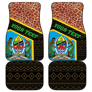 Tanzania Union Day 2024 Car Mats Uhuru na Umoja Giraffe Pattern