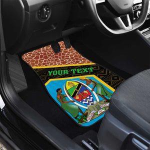 Tanzania Union Day 2024 Car Mats Uhuru na Umoja Giraffe Pattern