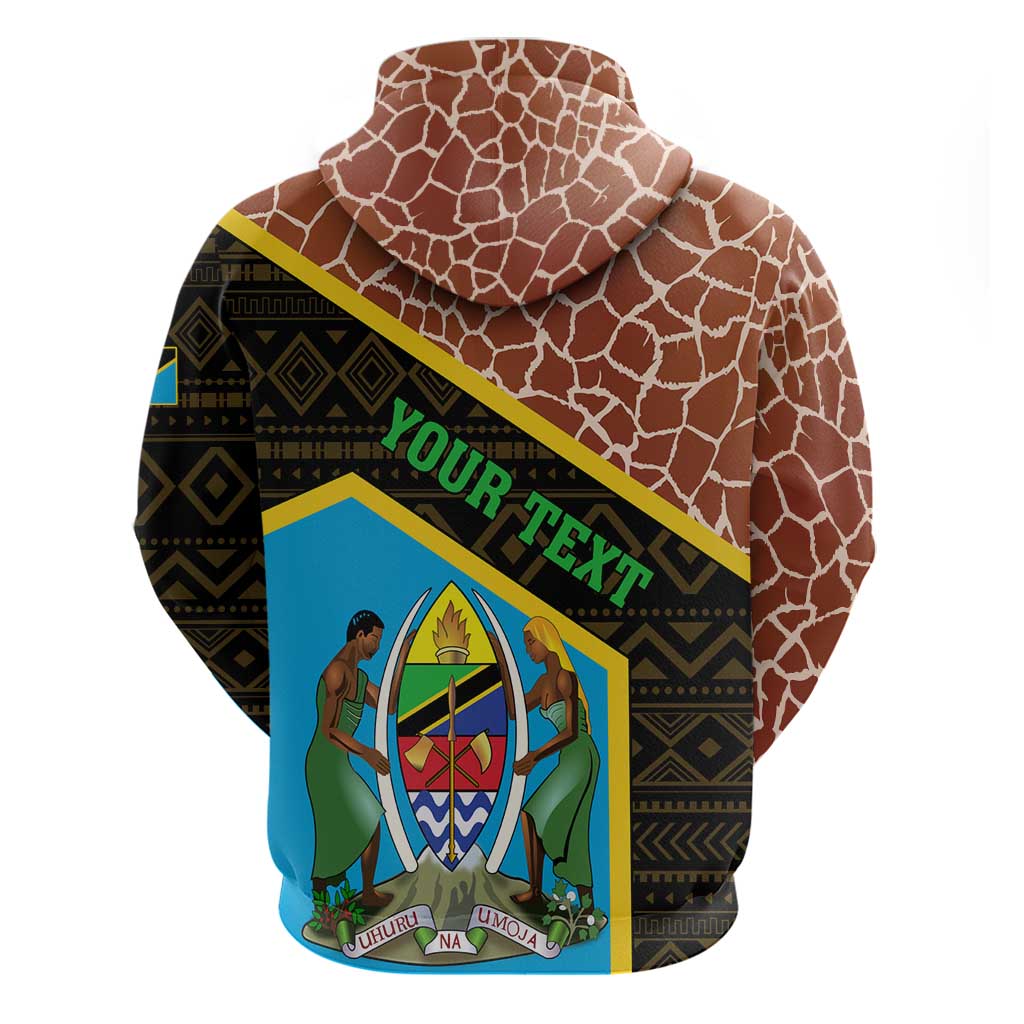 Tanzania Union Day 2024 Hoodie Uhuru na Umoja Giraffe Pattern