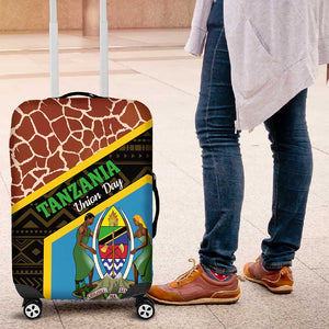 Tanzania Union Day 2024 Luggage Cover Uhuru na Umoja Giraffe Pattern