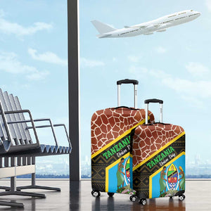 Tanzania Union Day 2024 Luggage Cover Uhuru na Umoja Giraffe Pattern