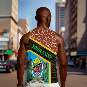 Tanzania Union Day 2024 Men Tank Top Uhuru na Umoja Giraffe Pattern