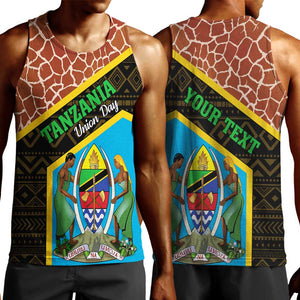 Tanzania Union Day 2024 Men Tank Top Uhuru na Umoja Giraffe Pattern