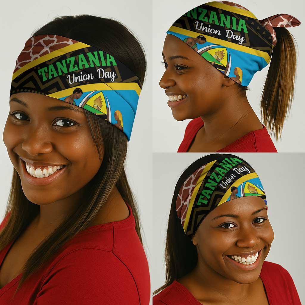 Tanzania Union Day 2024 Neck Gaiter Uhuru na Umoja Giraffe Pattern LT01