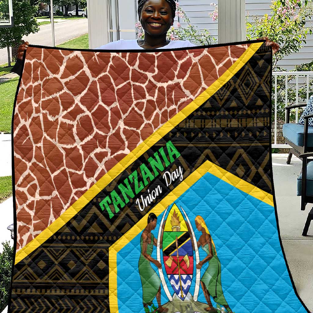 Tanzania Union Day 2024 Quilt Uhuru na Umoja Giraffe Pattern