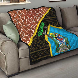 Tanzania Union Day 2024 Quilt Uhuru na Umoja Giraffe Pattern