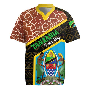 Tanzania Union Day 2024 Rugby Jersey Uhuru na Umoja Giraffe Pattern