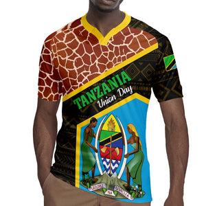 Tanzania Union Day 2024 Rugby Jersey Uhuru na Umoja Giraffe Pattern