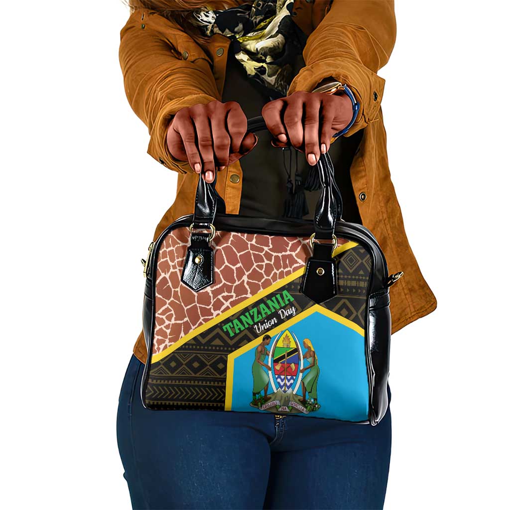 Tanzania Union Day 2024 Shoulder Handbag Uhuru na Umoja Giraffe Pattern