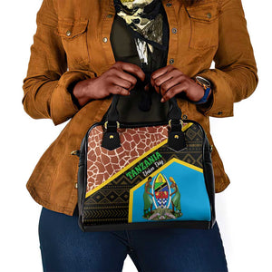 Tanzania Union Day 2024 Shoulder Handbag Uhuru na Umoja Giraffe Pattern