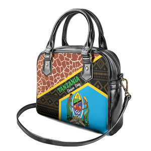 Tanzania Union Day 2024 Shoulder Handbag Uhuru na Umoja Giraffe Pattern