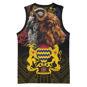Chad Independence Day 1960 Basketball Jersey Tchad Goat and Lion African Pattern LT01