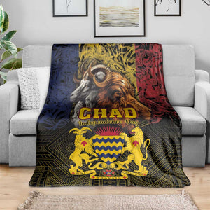 Chad Independence Day 1960 Blanket Tchad Goat and Lion African Pattern