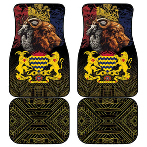 Chad Independence Day 1960 Car Mats Tchad Goat and Lion African Pattern