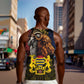 Chad Independence Day 1960 Men Tank Top Tchad Goat and Lion African Pattern