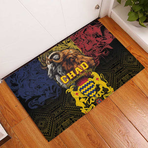 Chad Independence Day 1960 Rubber Doormat Tchad Goat and Lion African Pattern