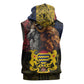 Chad Independence Day 1960 Sleeveless Zip Hoodie Tchad Goat and Lion African Pattern - African Pride