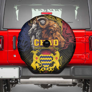 Chad Independence Day 1960 Spare Tire Cover Tchad Goat and Lion African Pattern