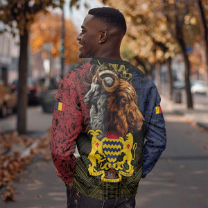 Chad Independence Day 1960 Sweatshirt Tchad Goat and Lion African Pattern