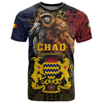 Chad Independence Day 1960 T shirt Tchad Goat and Lion African Pattern