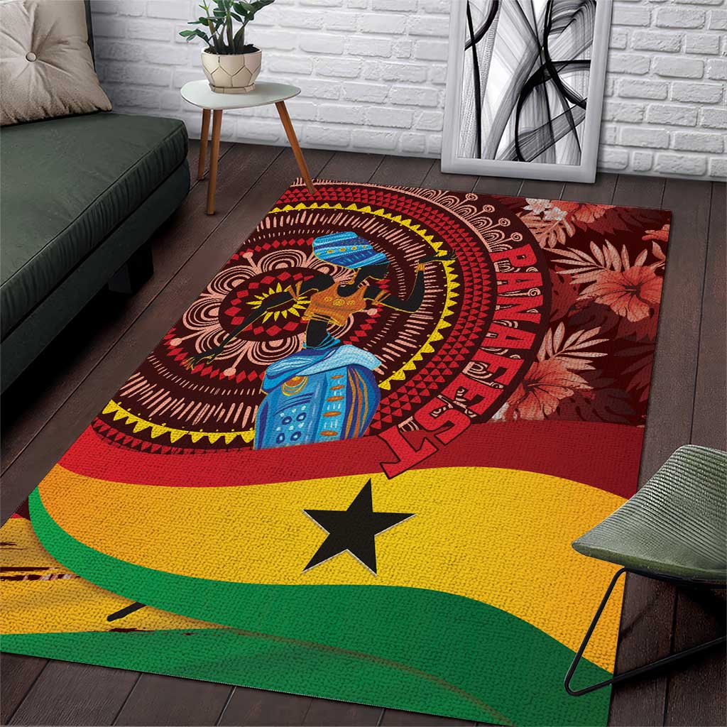 Panafest Area Rug Ghana Tropical African Pattern