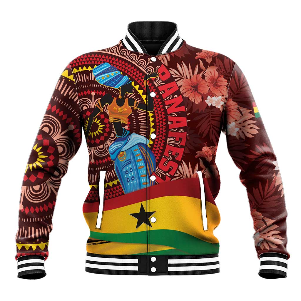 Panafest Baseball Jacket Ghana Tropical African Pattern LT01