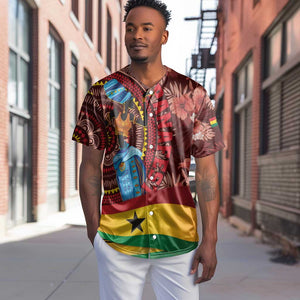 Panafest Baseball Jersey Ghana Tropical African Pattern