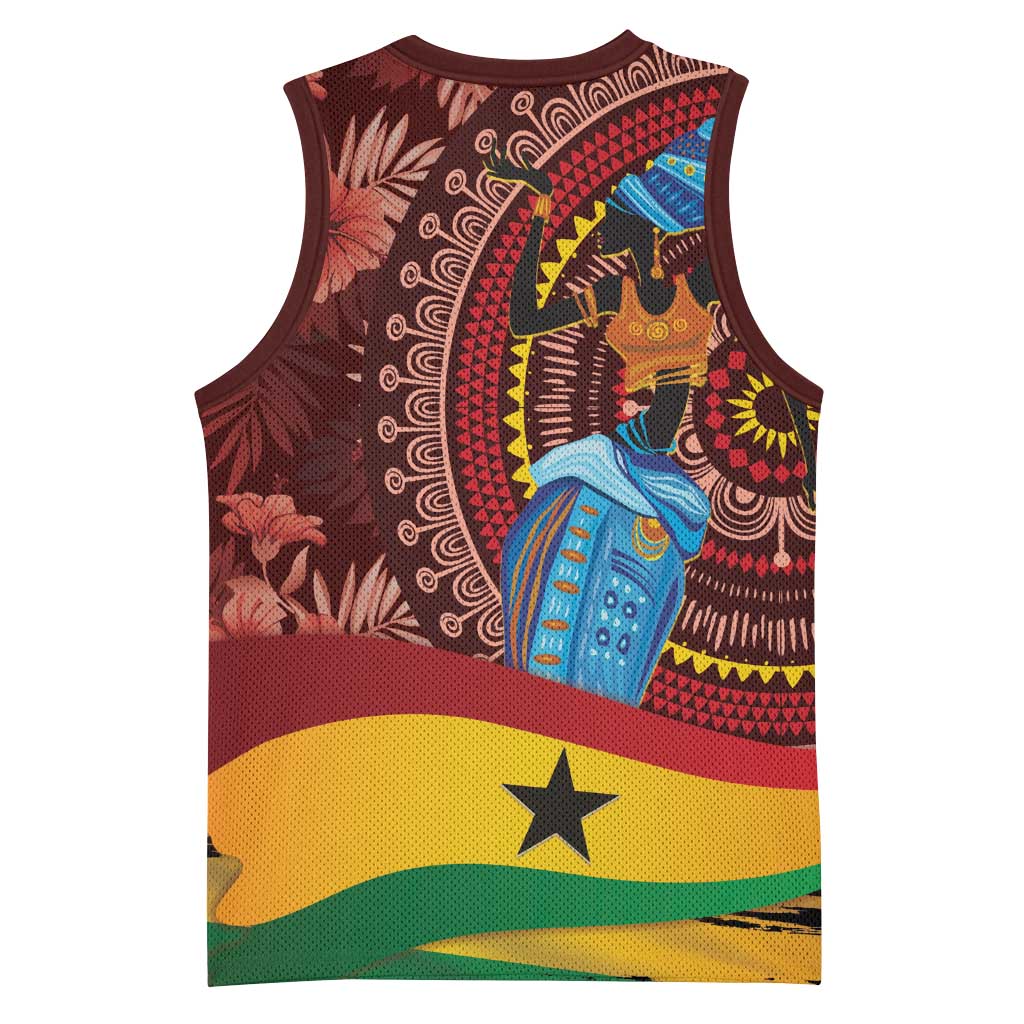 Panafest Basketball Jersey Ghana Tropical African Pattern LT01