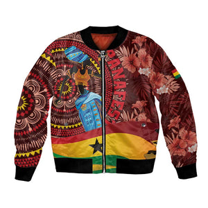 Panafest Bomber Jacket Ghana Tropical African Pattern