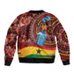 Panafest Bomber Jacket Ghana Tropical African Pattern