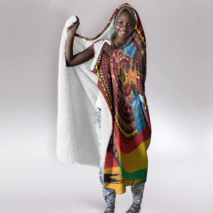 Panafest Hooded Blanket Ghana Tropical African Pattern