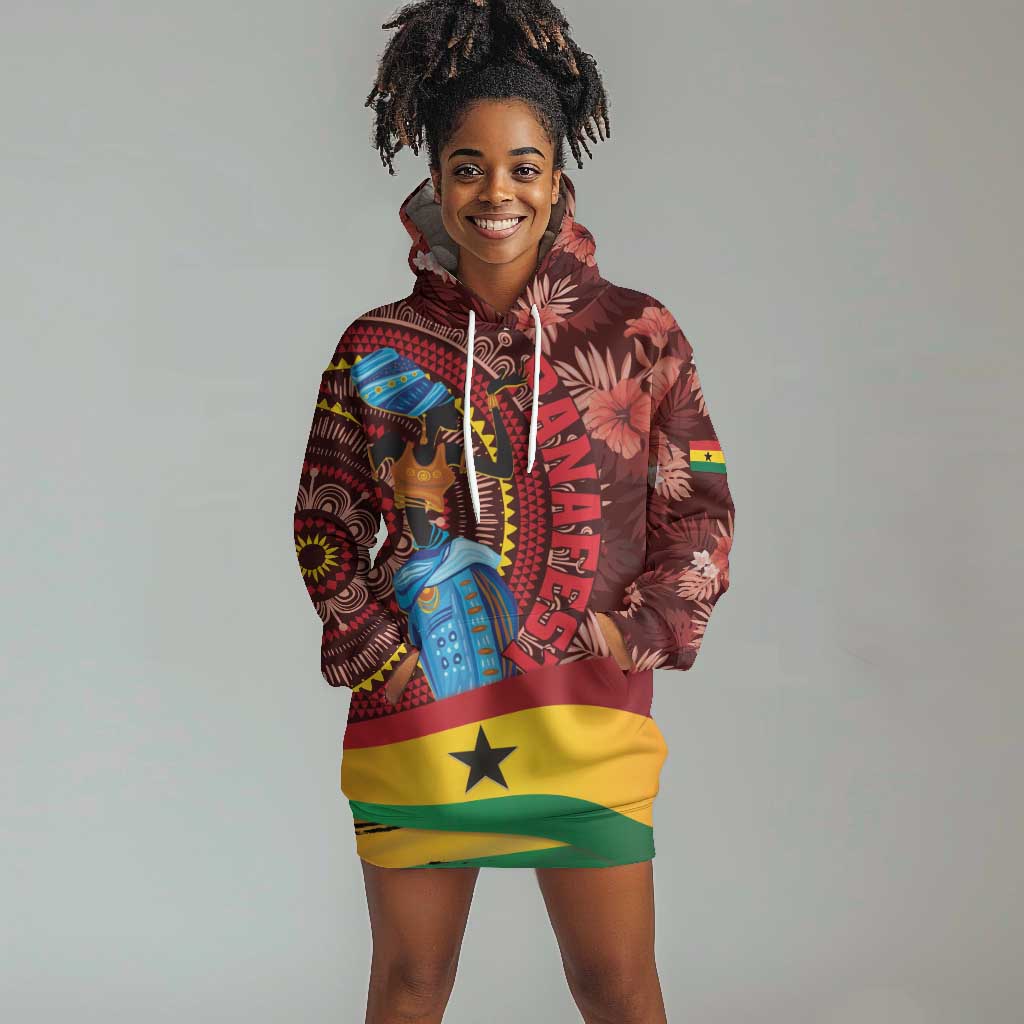 Panafest Hoodie Dress Ghana Tropical African Pattern