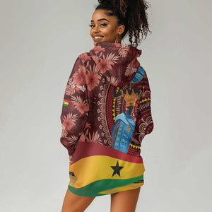 Panafest Hoodie Dress Ghana Tropical African Pattern