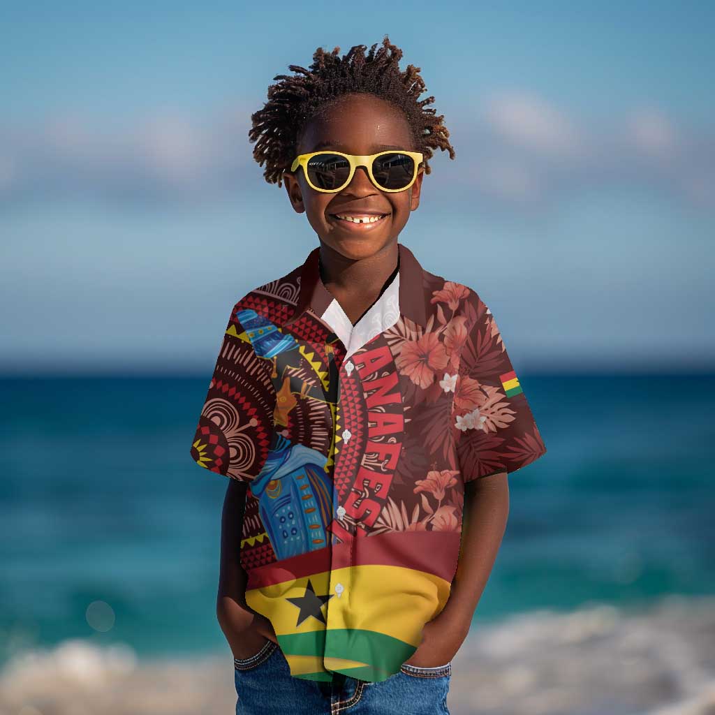 Panafest Kid Hawaiian Shirt Ghana Tropical African Pattern