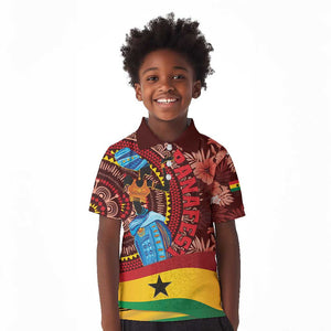 Panafest Kid Polo Shirt Ghana Tropical African Pattern