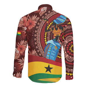 Panafest Long Sleeve Button Shirt Ghana Tropical African Pattern