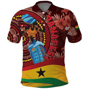 Panafest Polo Shirt Ghana Tropical African Pattern