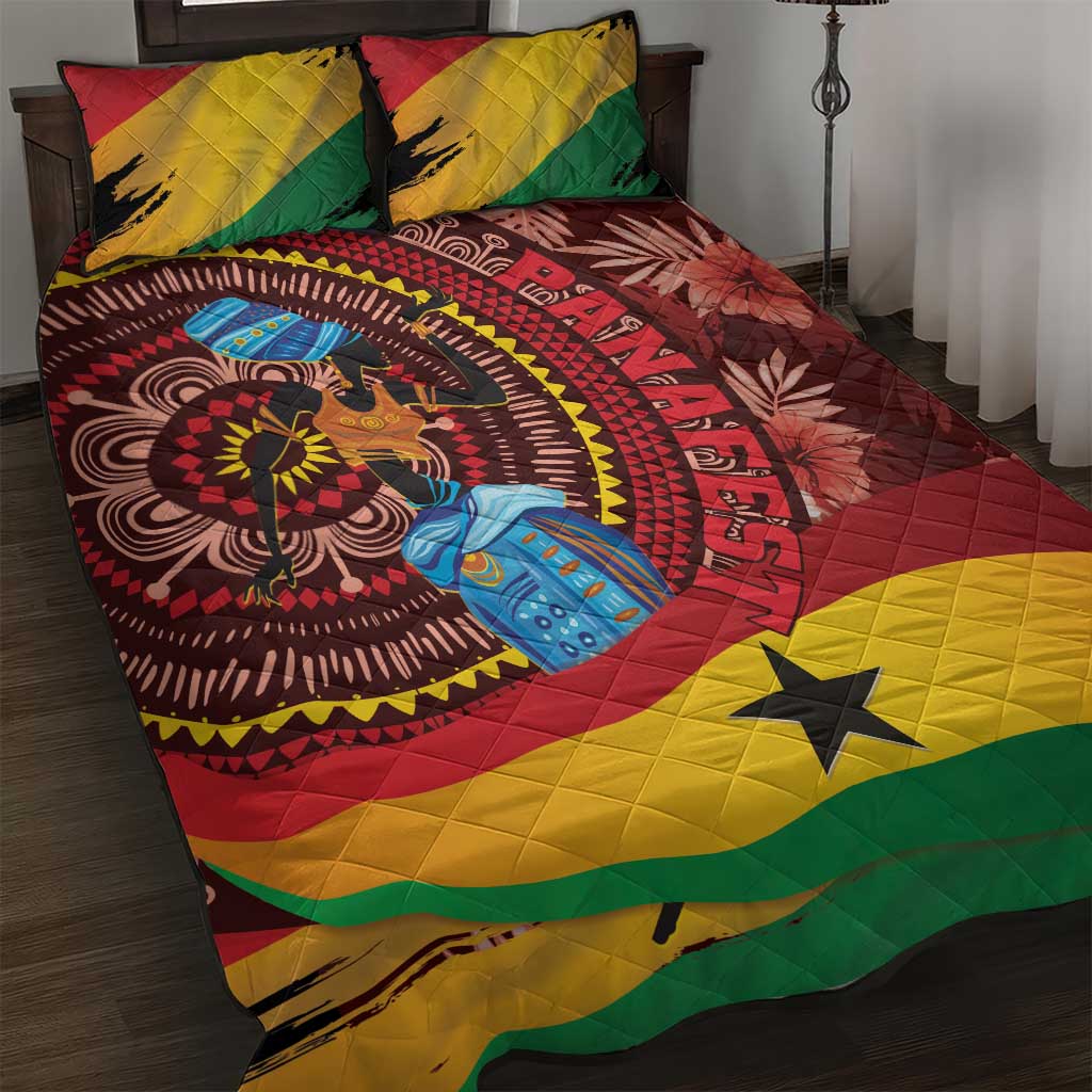 Panafest Quilt Bed Set Ghana Tropical African Pattern