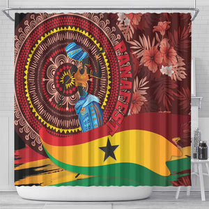 Panafest Shower Curtain Ghana Tropical African Pattern