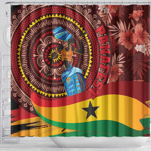 Panafest Shower Curtain Ghana Tropical African Pattern