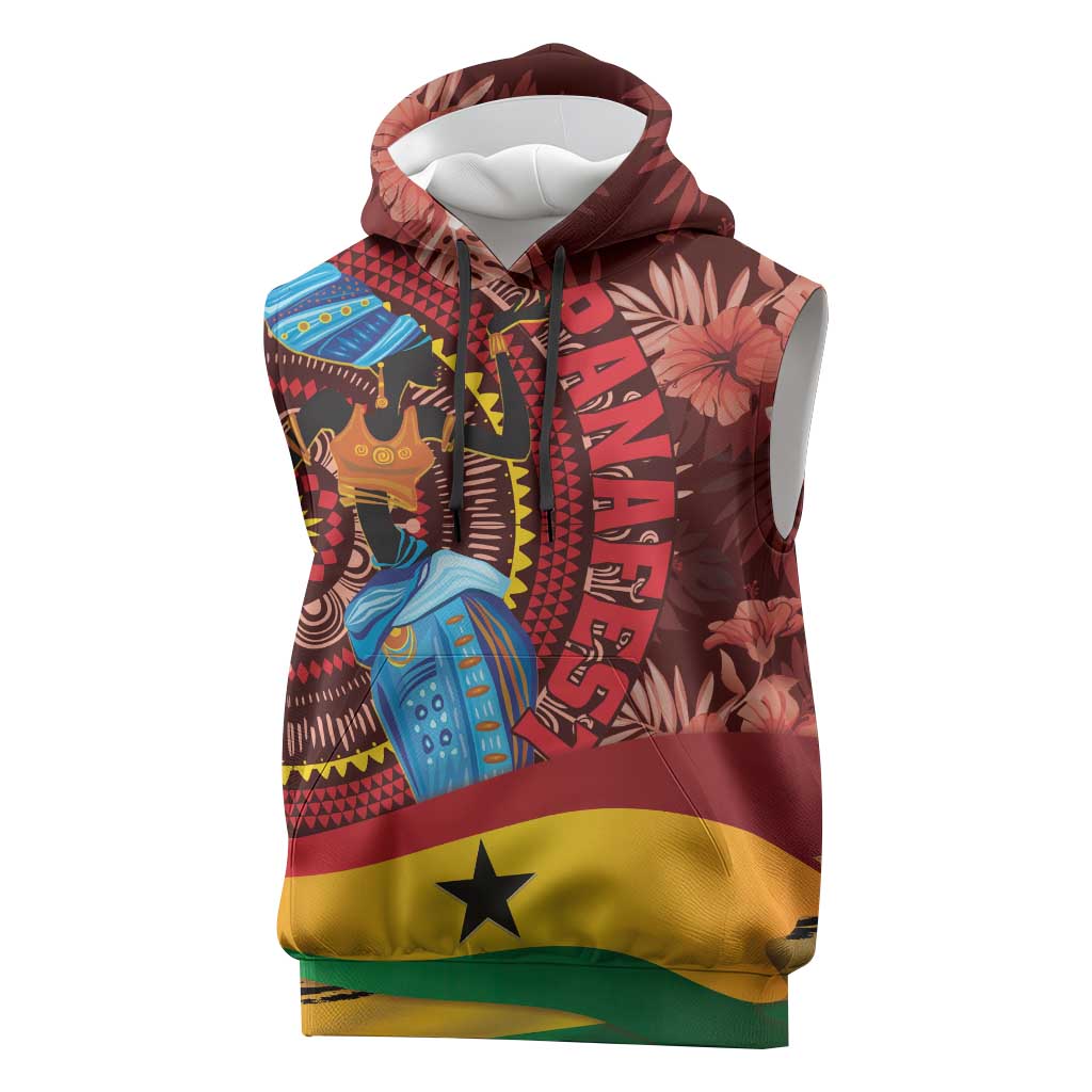 Panafest Sleeveless Hoodie Ghana Tropical African Pattern - African Pride
