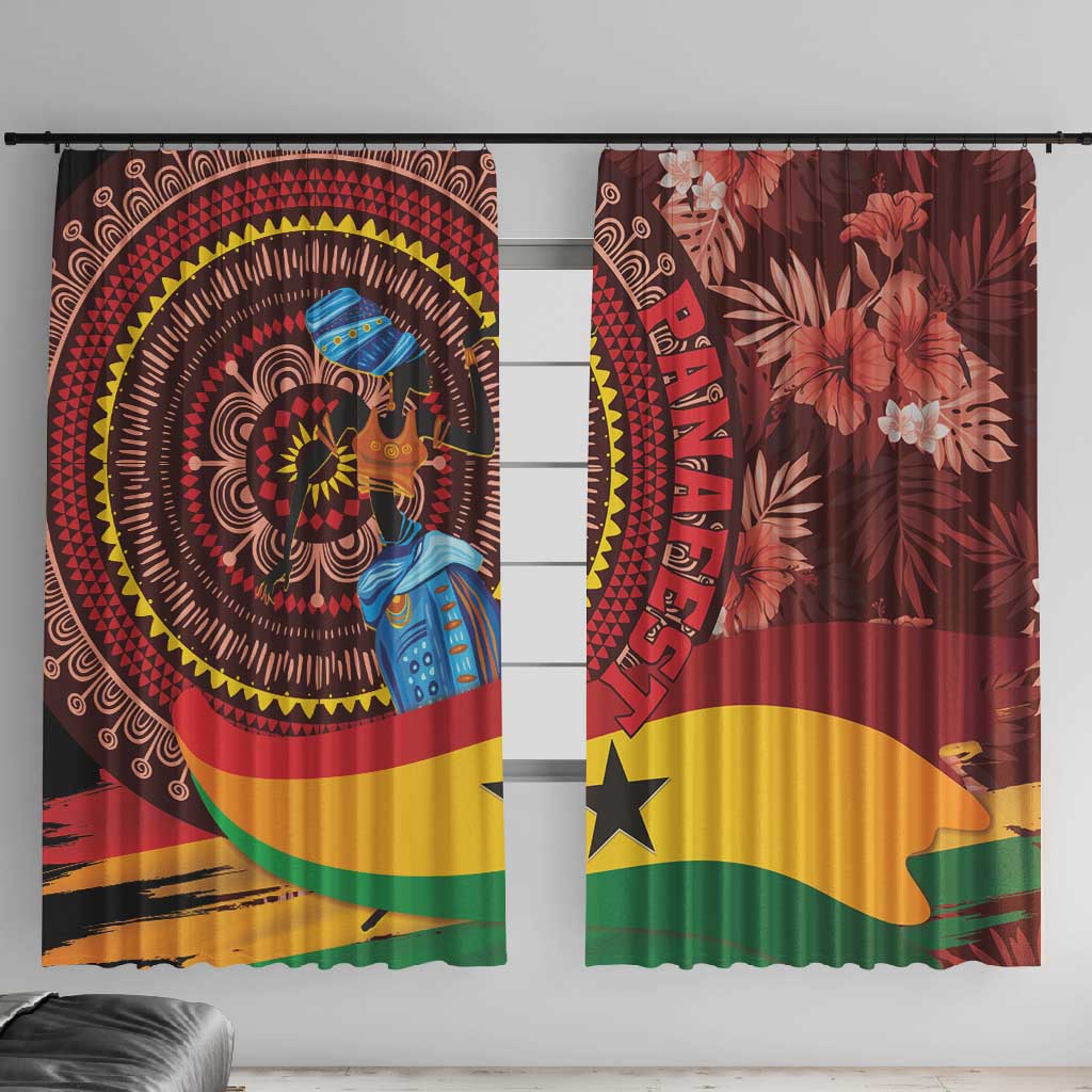 Panafest Window Curtain Ghana Tropical African Pattern