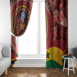 Panafest Window Curtain Ghana Tropical African Pattern