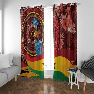 Panafest Window Curtain Ghana Tropical African Pattern