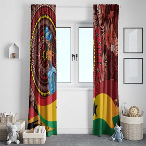 Panafest Window Curtain Ghana Tropical African Pattern