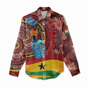 Panafest Women Casual Shirt Ghana Tropical African Pattern